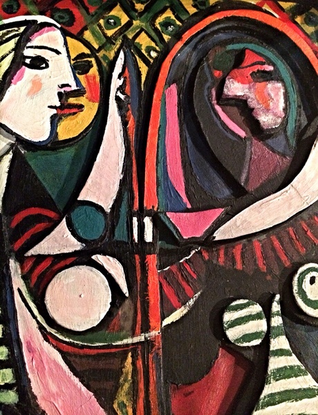 'Girl Before A Mirror' detail