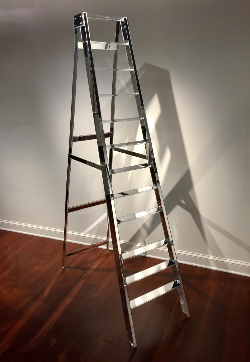 '12-STEP LADDER' - 2017
 (96"'x27"x54")
mirrored acrylic
