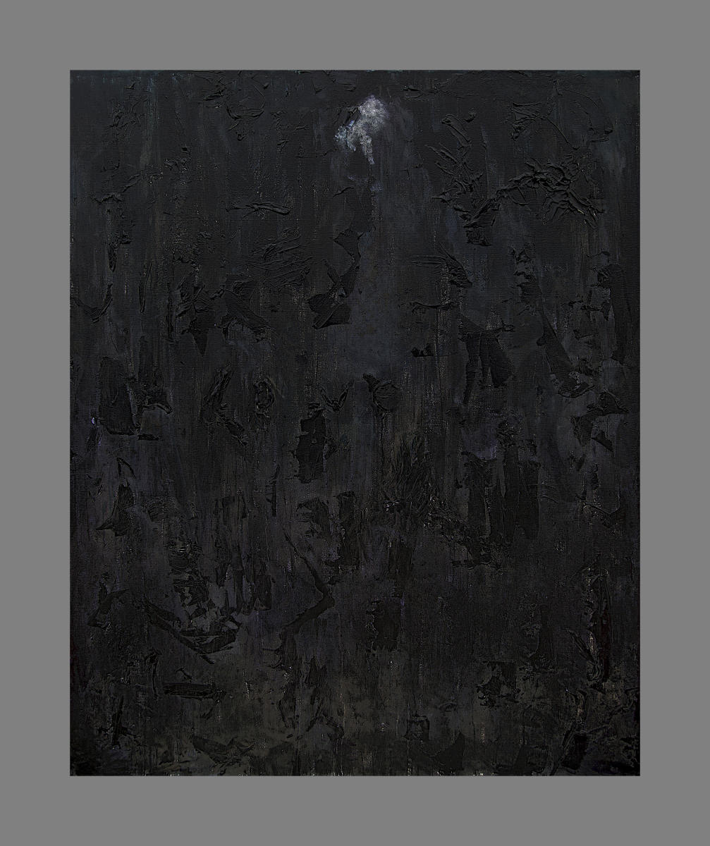 'EMERGENCE' - 2016 (48"x60")  
acrylic on canvas (Grey border is for web viewing purposes)