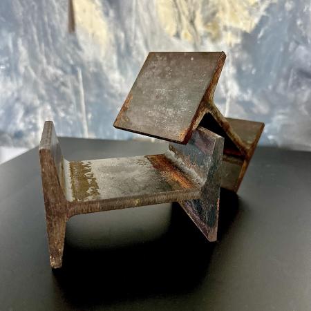 'EGO DEATH' - 2023
(8"x6.5"x4.5")
steel i beam